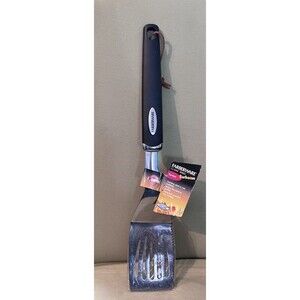 New Farberware BBQ Slotted Spatula Turner Classic Series Wooden Handle Stainless